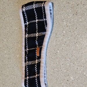 NWOT Coach Black and Gray Plaid Women's Headband